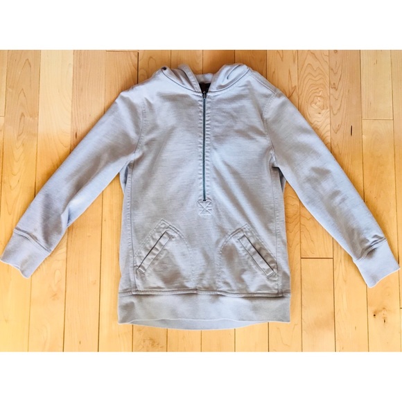 J. Crew Hooded Quarter-Zip Pullover Sweatshirt - Picture 1 of 5